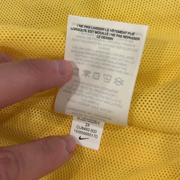 90’s Y2K Nike Full Zip Windbreaker Blue Yellow Pink Jacket Womens Size 2X - Picture 13 of 16